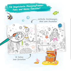 TROTSCH - Zeemeermin Sticker Kleurboek Kunst en Ambachten - Duitse Editie