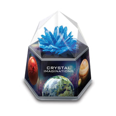 4M Crystal Growing Blue Edition toy playset with blue and red crystals, glossy packaging, and "CRYSTAL IMAGINATIONS" text.