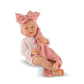 ASI Dolls - Matti 40cm Pink Knit Romper Edition - Premium Spanish Vinyl Baby Doll - Age +3 - Dolls, Playsets & Toy Figures