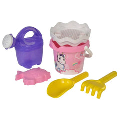 Androni - Unicorn Backpack Beach Set 6 Pcs - Sand and Water Play Kit with Bucket and Sprinkler - Age +10M - Beach & Sand Toys