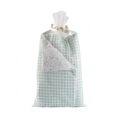Asi Bambole - Poppen - Cloe Collectie Bedset - Omkeerbaar Groen Wit - 3 Jaar