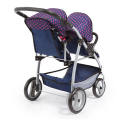 BAYER DESIGN - Twin Pram Unicorn Blue Pink - Dolls Playsets Toy Figures