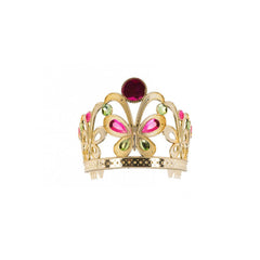 Carnival Toys - Gold Crown With Butterfly Colored Gems For Girls - Pretend Professions And Role Playing