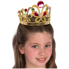 Carnival Toys - Gold Crown With Butterfly Colored Gems For Girls - Pretend Professions And Role Playing