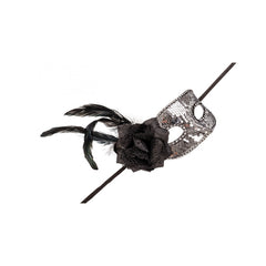 Carnival Toys - Halve Gezichtsmasker Met Zilveren Pailletten Voor Creatief Spelen En Fantasierijke Plezier - Doen alsof Beroepen En Rollenspel