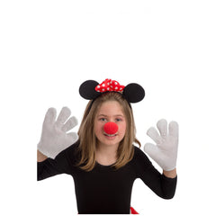Carnival Toys - Minnie Mouse Verkleden Set Met Hoofdband, Handschoenen En Neus Voor Leuke Doe-Spelletjes - Doe-Beroepen En Rollenspellen