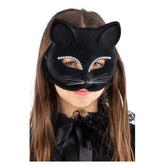 Carnival Toys - Pretend Professions - Velvet Cat Mask - Black - 6+ Years