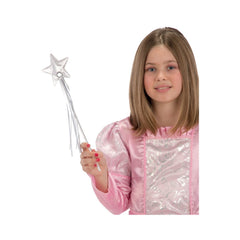 Carnival Toys - Silver Fabric Fairy Wand 37 Cm For Magical Adventures - Pretend Professions And Role Playing