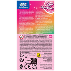 Clementoni - IDEA Maak Je Hooglighters Trandy Dieren - Kunst & Ambachten