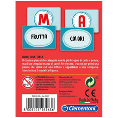 Clementoni - Nomi Cose Città Kaartspellen - Italiaanse Editie