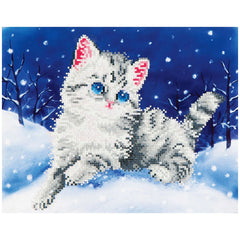DIAMOND DOTZ - Kitten In The Snow - Kunst & Ambachten