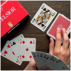 Dal Negro - Excelsior Rummy Cards - Blue-Red Deck - 2X55 Cards