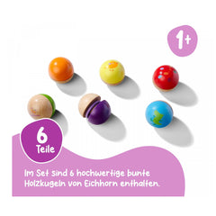 Eichhorn - Wooden Music Balls - 6 Pcs - Baby Activity Toys