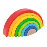 Eichhorn - Houten Stapelbare Regenboog - 8 Stuks - Baby Activiteit Speelgoed - Baby Activiteit Speelgoed