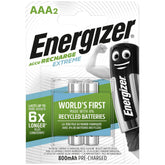 Energizer Extreme Hr03 Aaa Batterij (Oplaadbaar) Nimh 800 Mah 1.2 V 2 Stuks