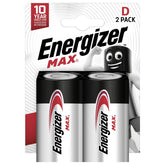 Energizer Max Lr20 D Battery Alkali-Manganese 1.5 V 2 Pc(S)