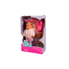 Evi - Gezellige Outfit Pop met Teddybeer - Poppen Speelsets & Speelgoedfiguren
