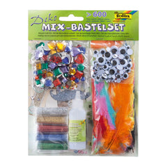Folia - Deko Mix Bastelset 600 Stukken Multi Kleuren - Kunst & Ambacht
