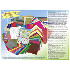 Folia - Jumbo Bastelbox Papier Knutseldoos 107 Stukken Multikleurig - Kunst & Ambachten
