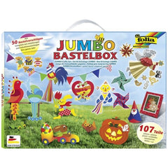Folia - Jumbo Bastelbox Papier Knutseldoos 107 Stukken Multikleurig - Kunst & Ambachten