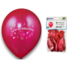 Globo - Roze Ballonnen "Het Is Een Meisje" - Verpakking Van 10