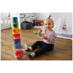 Gowi - Reusachtige Piramide Standaard - 11 Stukken In Een Emmer - Sorteer- en Stapel Speelgoed