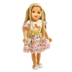 Heless - Glitter Dress Unicorn Goldy Size 35-45 Cm - Dolls Playsets And Toy Figures
