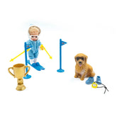 Jagerndorfer - Skischool Kind Chiara Met Hond 12 cm - Poppen, Speelsets & Speelfiguren