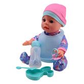 Johntoy - Baby Rose Drink En Plas Baby Pop 30Cm - Poppen, Speelsets & Speelgoedfiguren