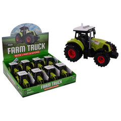 Johntoy - Farm Friction Tractor With Lights And Sounds 15 Cm - Play Vehicles