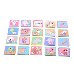 Johntoy - The Wooden Wildies Family Memo Spel - Card Games