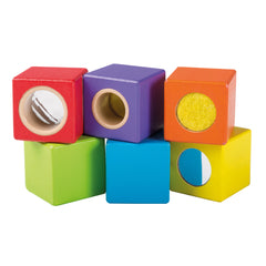 Johntoy - Houten Ontdek Blokken 6 Stuks - Baby Activiteit Speelgoed