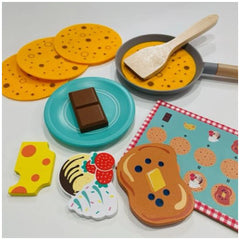 Johntoy - Houten Pannenkoeken Set In Doos - Doe-beroepen & Rollenspel