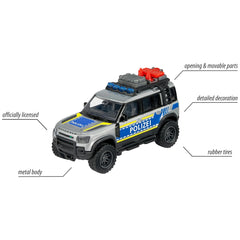 Majorette Land Rover Defender 90 Politie Speelvoertuigen
