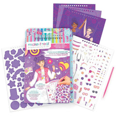 Make It Real - Fashion Design Sketchbook Art Groovy Vibes - Arts & Crafts