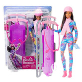 Mattel - Barbie Winter Sports Poppen op Slede - Poppen Speelsets Speelfiguren