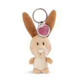 NICI - Key-Ring-Rabbit-With-Pendant-Heart-Keychains