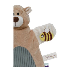 NICI - My First 2-in-1 Bear Hand Puppet Cuddle Blanket - Baby Activity Toys