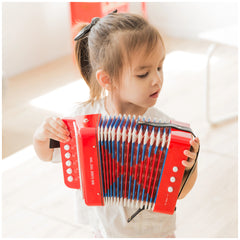 New Classic Toys - Accordeon met Muziekboek - Blauw - Muziekinstrumenten