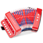 New Classic Toys - Accordion With Music Book - Red - Musical Instruments