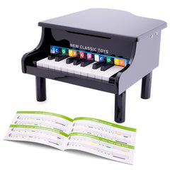 New Classic Toys - Grote Piano - 18 Toetsen - Zwart - Muziekinstrumenten