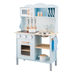 New Classic Toys - Kitchenette - Modern - Electric Cooking - Blue - Pretend Professions & Role Playing