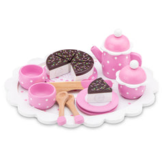 New Classic Toys - Tea Set With Cutting Cake - Pink - Pretend Professions & Role Playing