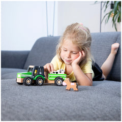 New Classic Toys - Tractor With Trailer - Animals - Play Vehicles