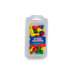 Noris - 24 Houten Halmastones 24mm gekleurd - Bordspellen - Internationale Editie - Bordspellen