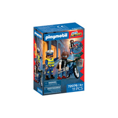 PLAYMOBIL - Bicycle Theft - City Action - Age +4 - Toy Playsets - 72076 - 80772076