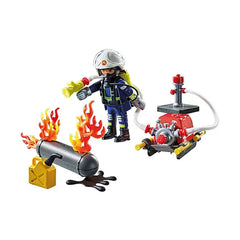 PLAYMOBIL - Brandweerman met Waterpomp - Speelsets