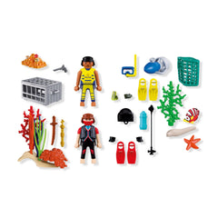 PLAYMOBIL - Politie Duiker met Schat - Speelsets - +4 - Onderwater Avontuur - 72078 - 80772078