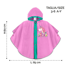 Perletti - Ponchos - Magische Eenhoorn Regenponcho - Reflecterend - 3-6 Jaar