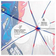 Perletti - Paraplu's - Raceauto Paraplu - Winddicht - 3-6 Jaar